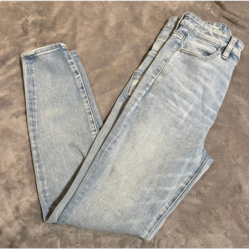 American Eagle SZ 6 Highest High Jegging Light Wash 360 Next Level Stretch - Picture 1 of 5